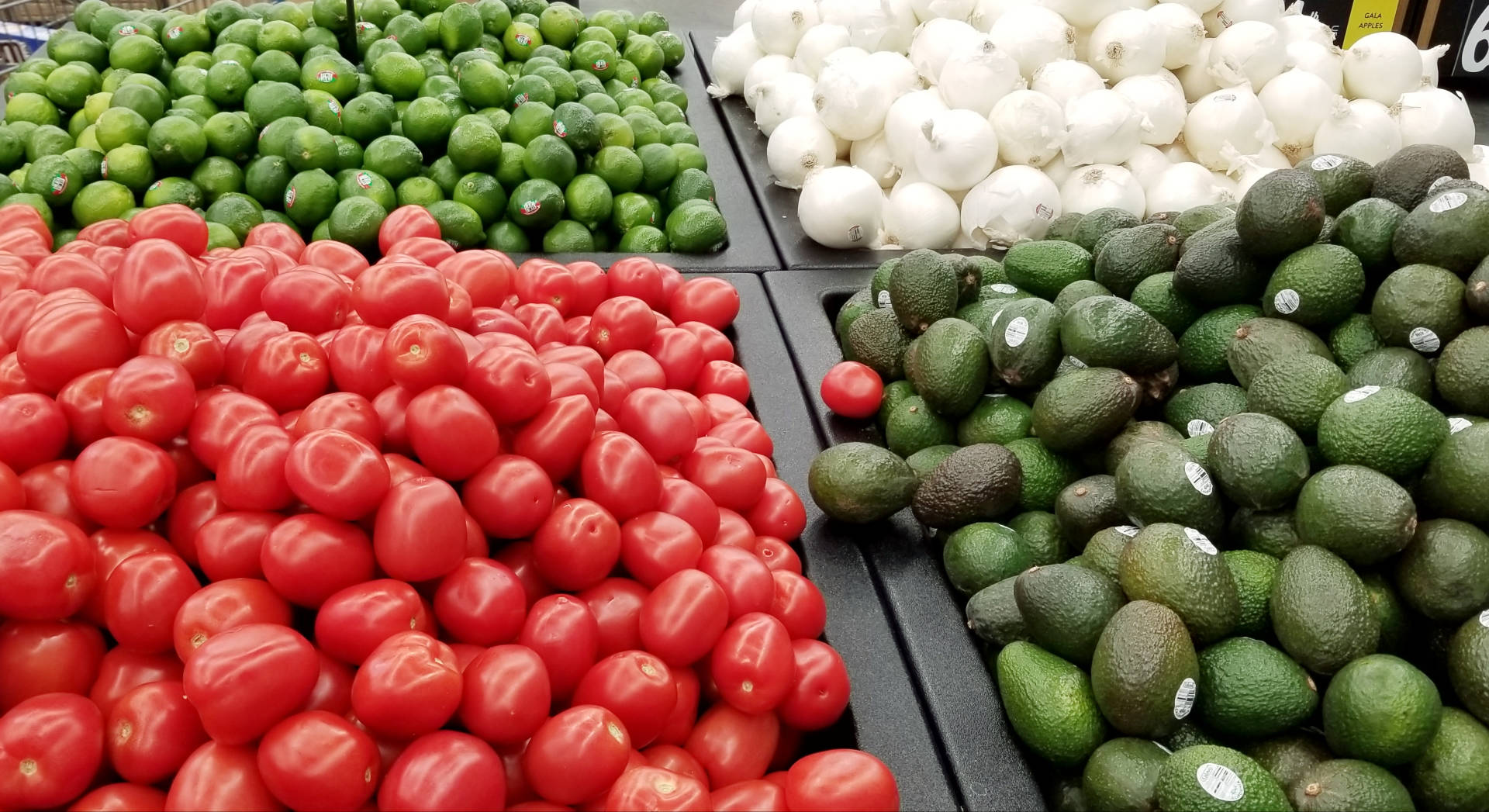 tomatoes and aguacates onions limes from Mexico